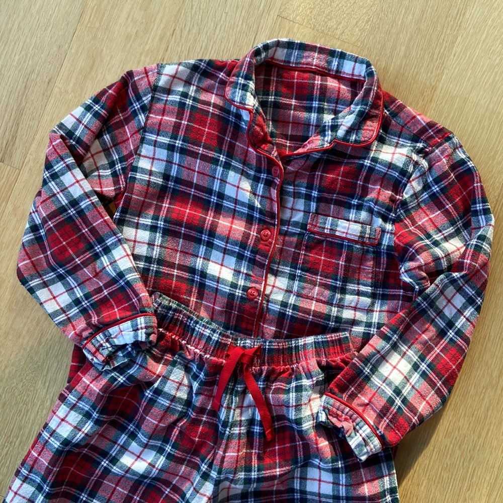 Marks & Spencer Children’s Plaid Pajama Set - Size 7-8